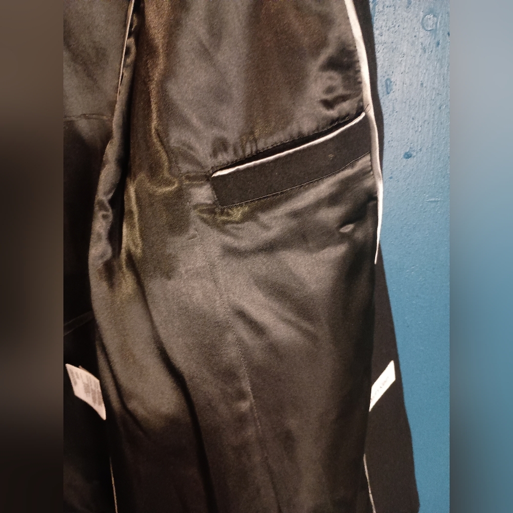 Calvin Klein- Classic Long Black Pea Coat- Size 2 - Picture 6 of 13